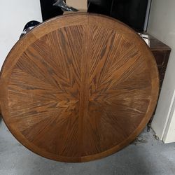 Wood Table With Leaf 