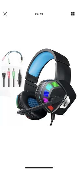 3.5mm /USB Wired Gaming Headset Computer RGB Microphone Headphone for PC