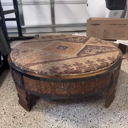 FREE Moroccan Wood Pouf