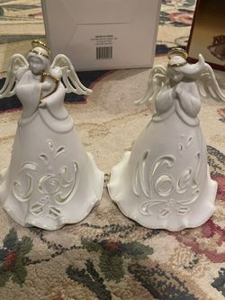 Spirituelle Porcelain Angel Candle Holders Collectibles