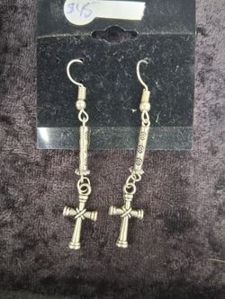 925 silver Cross Earrings