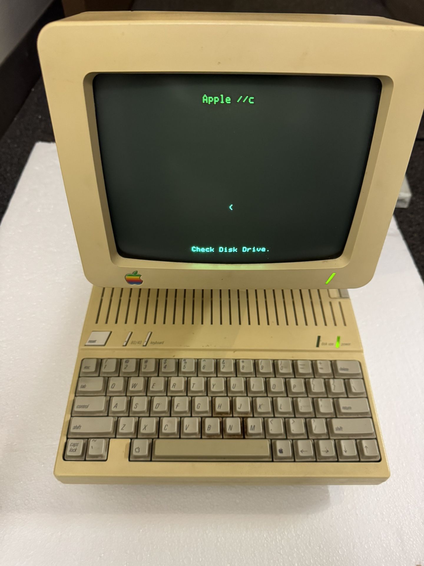 Apple IIC Computer With Monitor