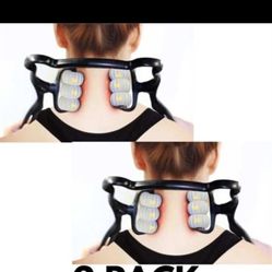 PACK | Cervical Spine Neck Massager Roller:6 Balls Massage Point Roller Deep Preesure Relief Handheld Neckbud Massager for Neck Back Shoulder 
