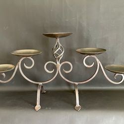Pier 1 Metal Wrought Iron Candle Holder 