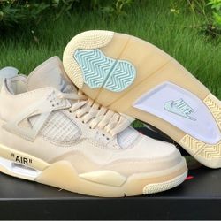 Off-White x Wmns Air Jordan 4 Retro SP 'Sail' 