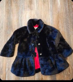 3T girls black dress coat