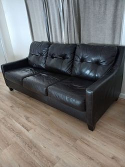 FREE! Dark brown leather couch