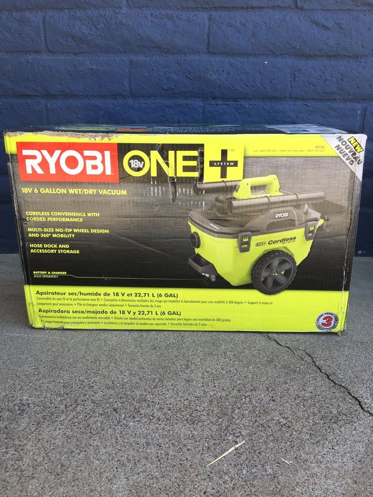 CANISTER VACUUM RYOBI 18V TOOL ONLY