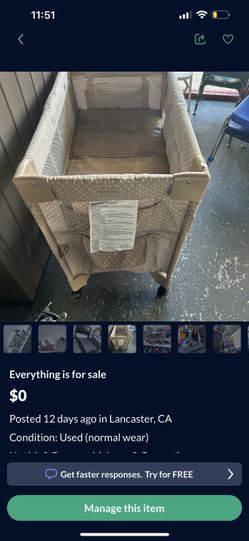 Brown baby crib
