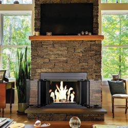 Brand NEW PLEASANT HEARTH ALPINE TEMPERED GLASS FIREPLACE DOORS & SCRRENS $799 BNIB NEVER USED 
