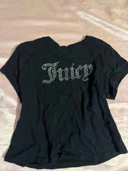 Juicy Couture black rhinestone baby tee