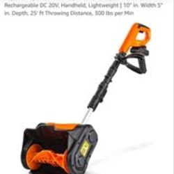 10" Cordless Snow Thrower Rechargeable