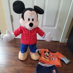 Disney Mickey Mouse 21 inch Tall Standing Plush Toy. Disney for Walmart. Soft, body with reinforced, weighted legs for standing