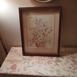 Casey Hanging Art Decor 17x22 Inches/ Wood Frame With Glass