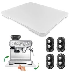 APPLIANCE SLIDER 360° ROLLING TRAY FOR COFFEE MAKER TRAY FOR COUNTERTOP ROTATION SLIDING TRAY WITH WHEELS DIMENSIONS 15.7" X 13"