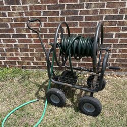 Good Condition Large Size Metal Water Hose Reel Cart 