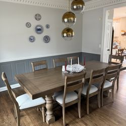 Large Solid Wood Dining Room Table 