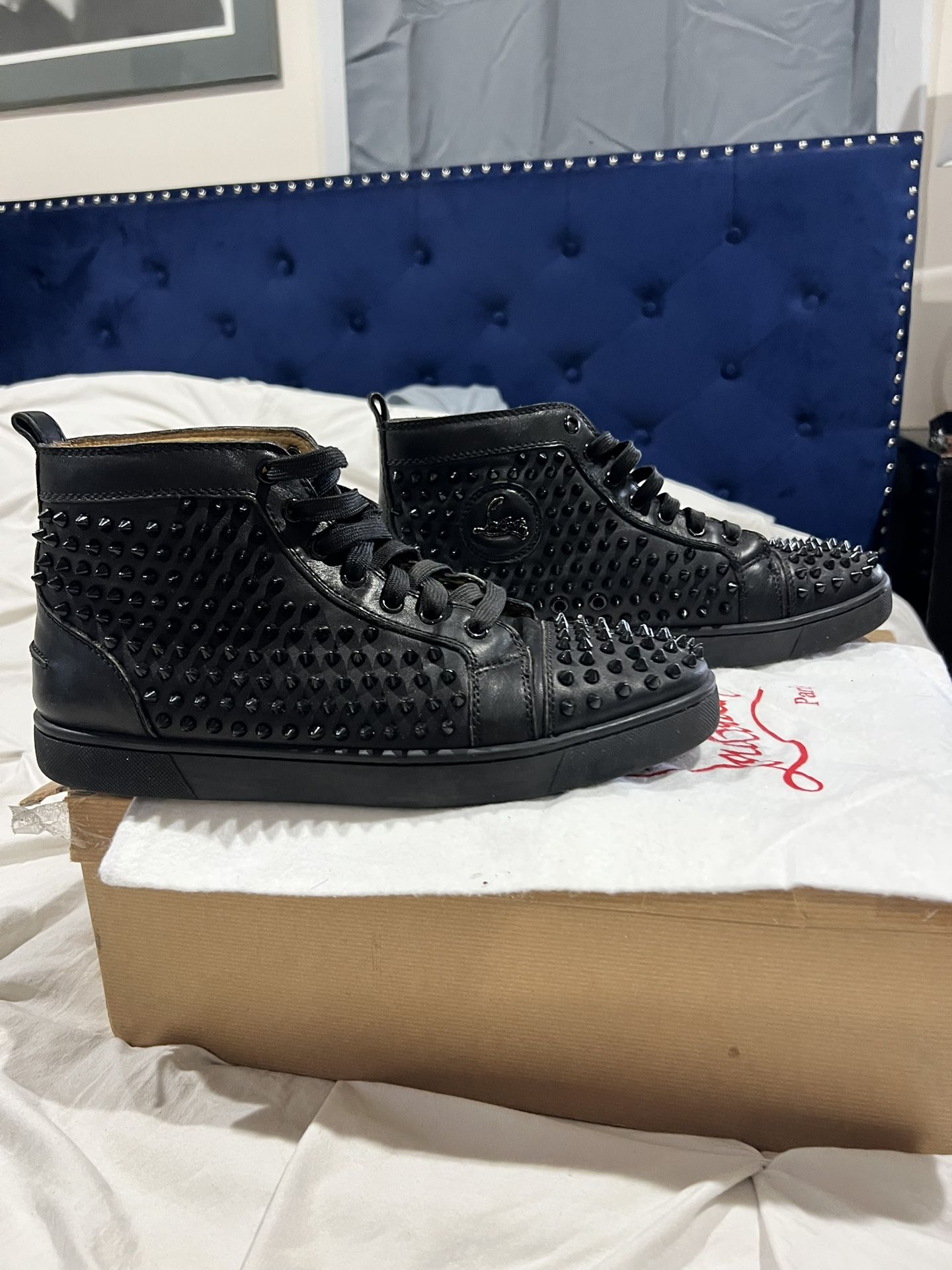 Christian Louboutins Black Men’s Spike Shoe