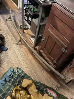 Vintage Brass Bar Foot Rail