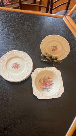 Princess Crescent China Plates & Bowl