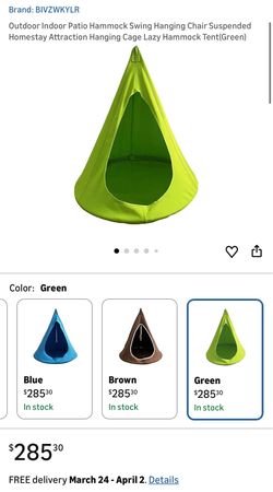 brand new kids hanging hammock, swing pod. swingset