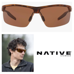 Native Eyewear Hardtop Ultra Xp Rectangular Sunglasses- Tortoise/Brown Polarized