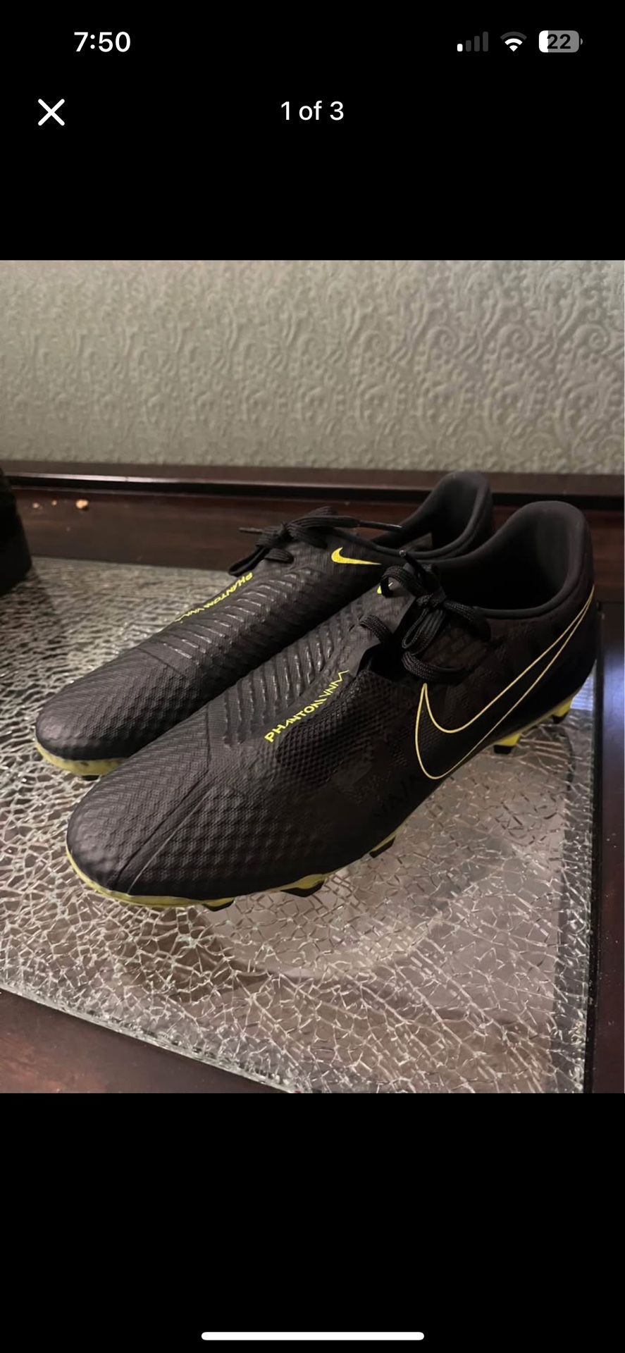 Nike Phantom Venom Academy FG Black Volt soccer cleats