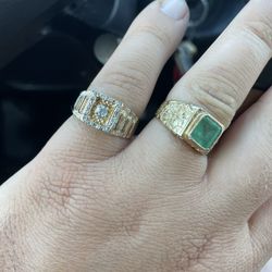 14K solid Gold diamond ring