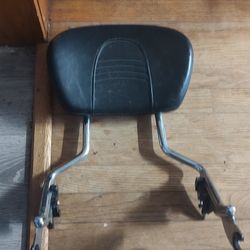 Chrome Detachable Shorty Sissy Bar Backrest for Harley® Touring '09-'25