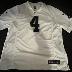 XXL Men’s White & Black Derek Carr Nike Jersey