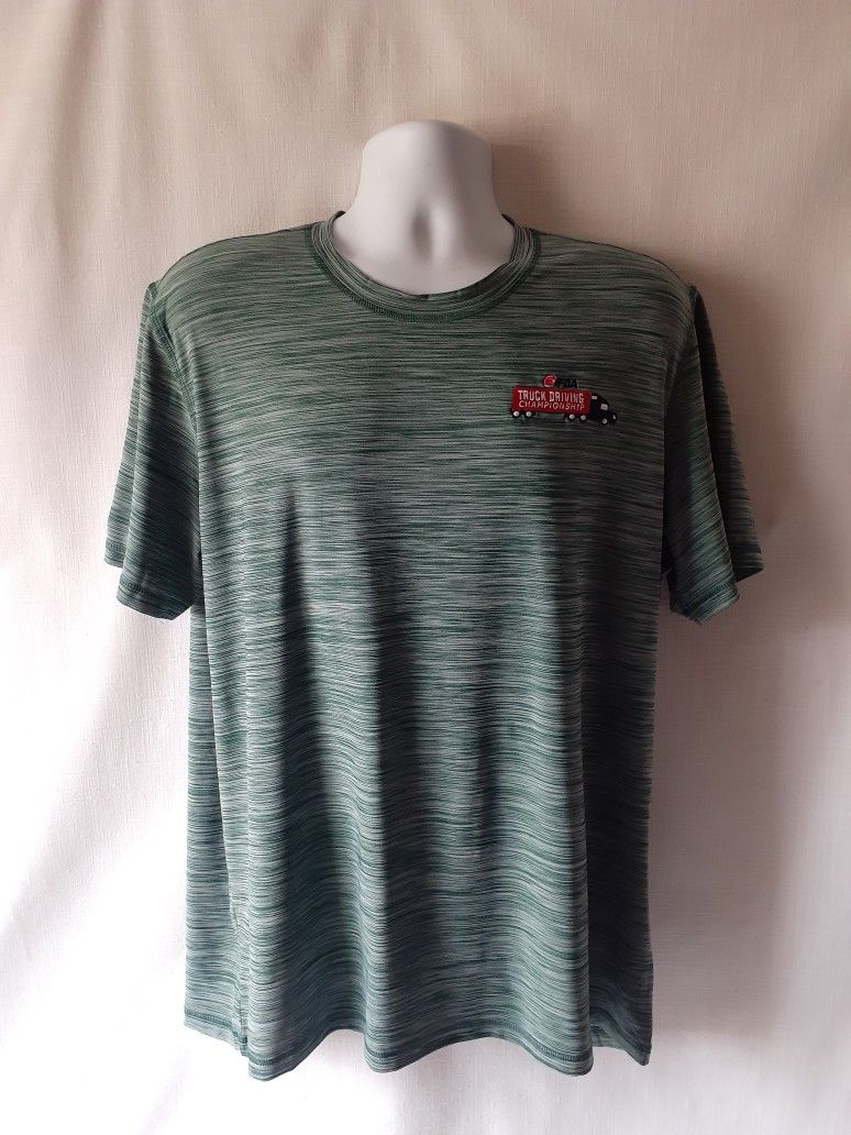 Adidas truck driving championship men's green short sleeve t-shirt size XL