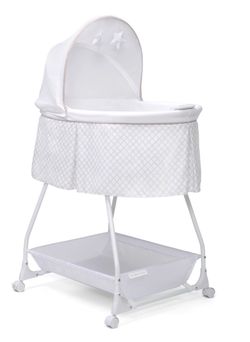 Delta Children Delta Children Deluxe Soothing Dreams Bassinet, Grey Lattice