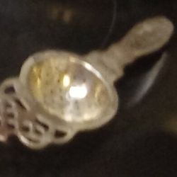 1950s Vintage Silver Plate Tea Strainer
