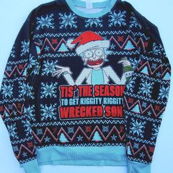 Ricky And Morty Christmas Sweater Medium 