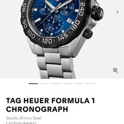 TAG Heuer Formula 1 Chronograph Quartz 43mm Steel Blue Dial