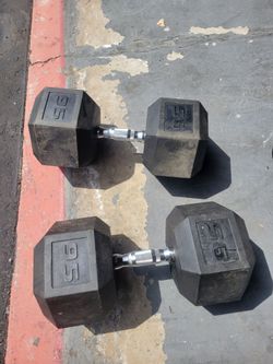 95 lb dumbbells