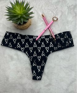 L-🩶 Black and Silver Thong🩶 Brand New No Tags!