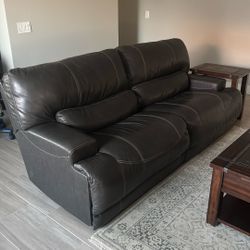 Leather Recliner Sofa