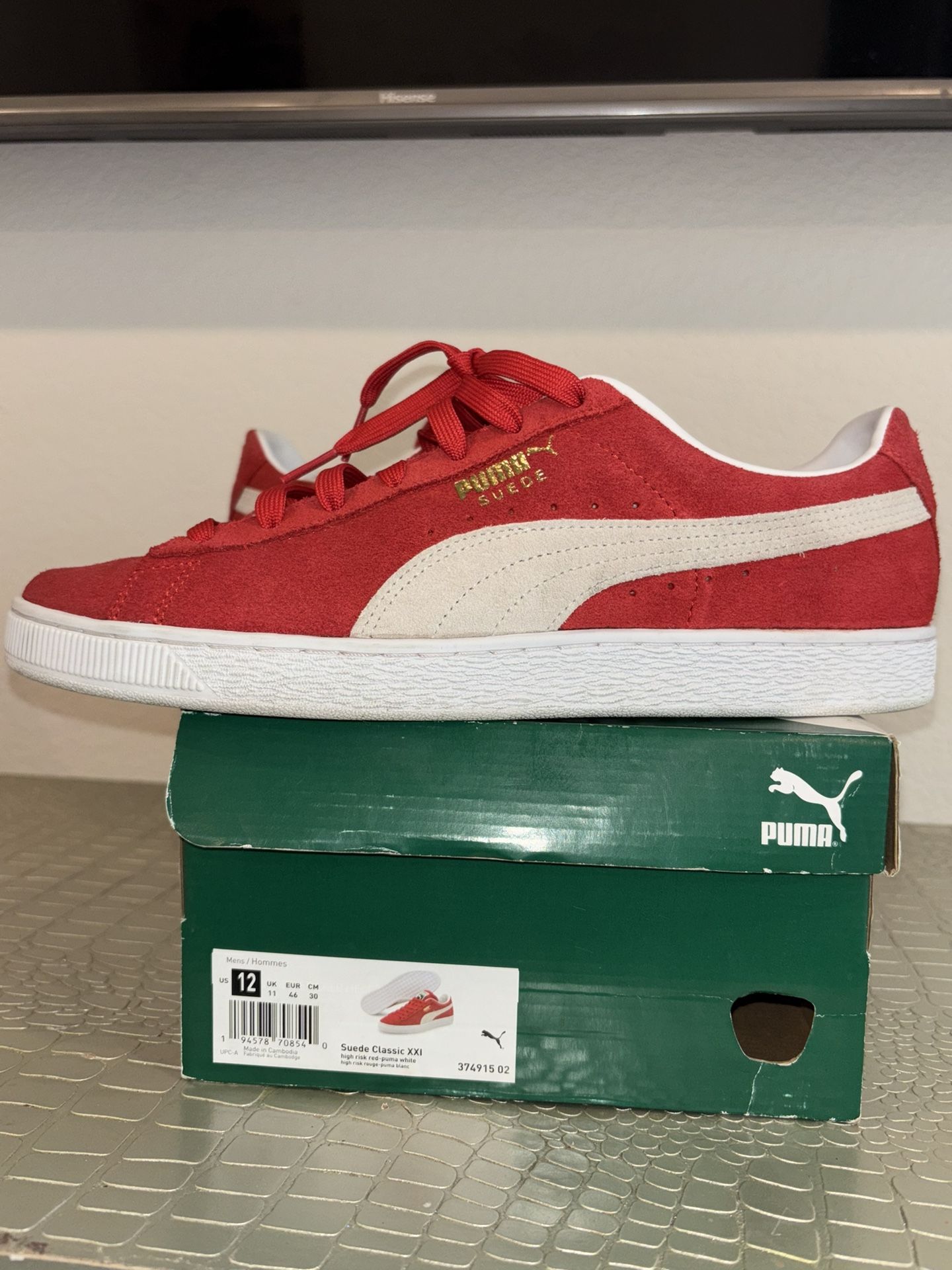 Puma Suede XXL Red Size 12