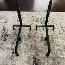 NEW Minuteman AND-07 Ball End Fireplace Andirons - Black