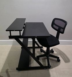 Computer desk and chair