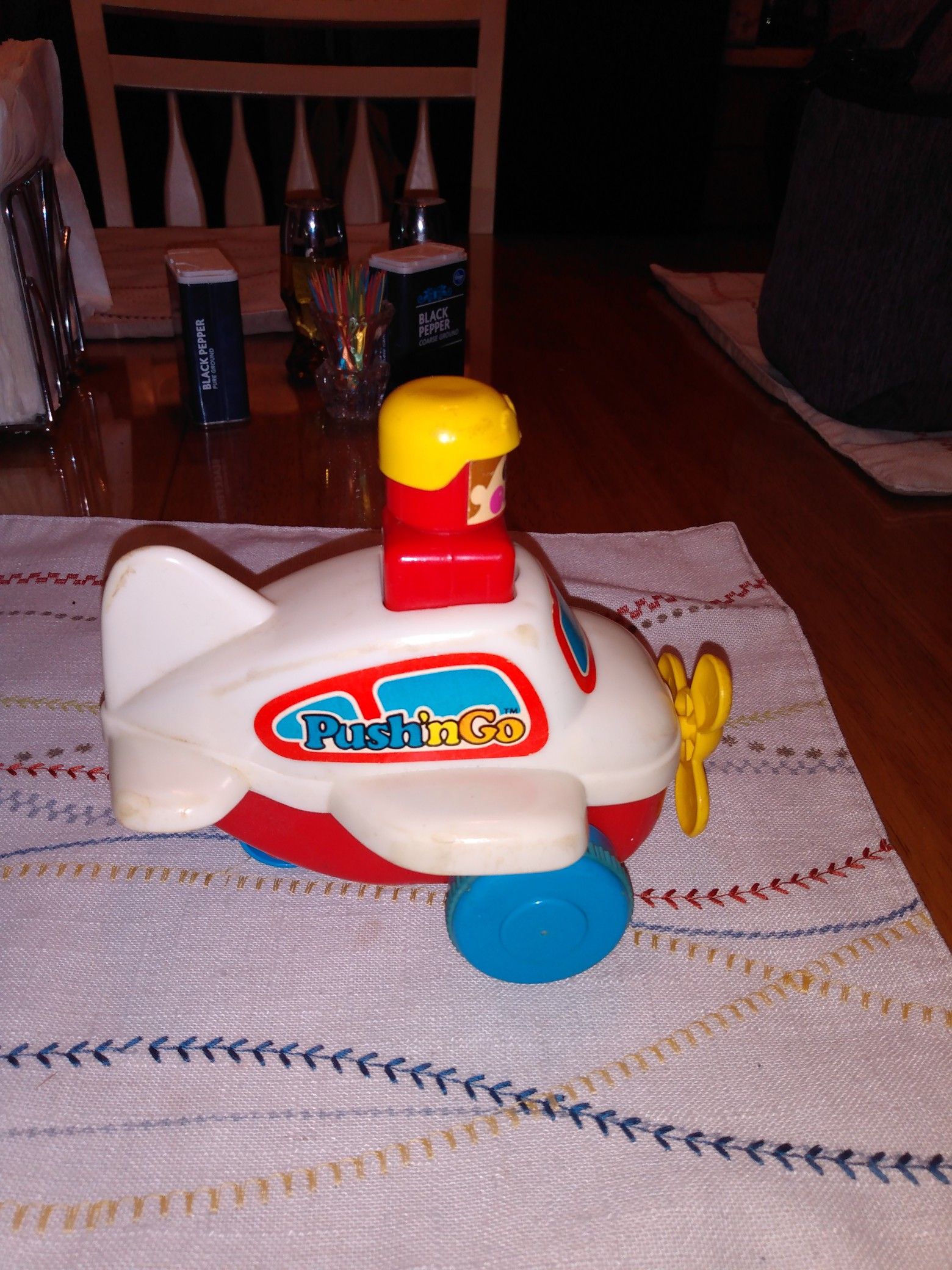 push'n go toy airplane antique