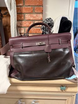 Hermes Buffalo Amazonian Kelly voyage 50 bag