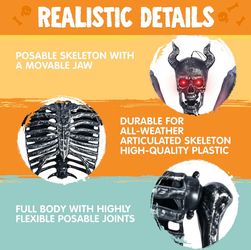 Halloween Posable Devil Skeleton Decoration