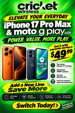 Iphone 17 pro max , moto 2026