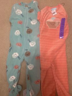 Toddler Footed Pajamas Set of 2 – Size 4T