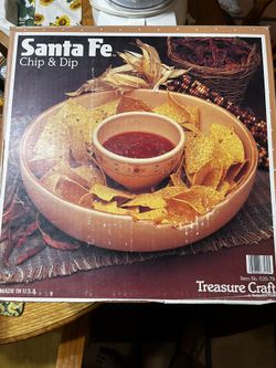 Vintage Treasure Craft Santa Fe Chip and Dip Set