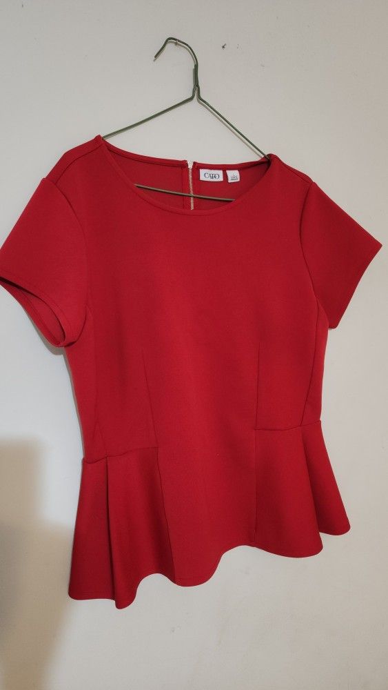 Short Sleeve Peplum blouse