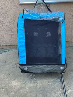 Double Child Bike Trailer with Rain Cover