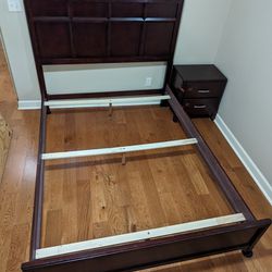 Queen Bed With Night Stand